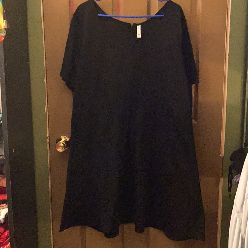 Black Short Sleeve T Shirt Dress